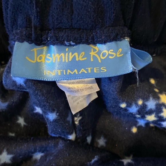 Jasmine Rose Intimates 2 Piece Pyjama set Full Zipper Moon and Stars Size Large - Picture 8 of 9